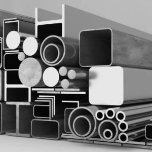 Steel for construction and industry on a white background,Commodity steel is used in the construction business.,3d rendering